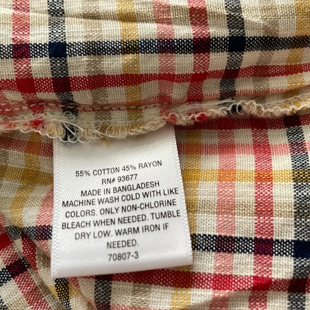 St John’s Bay Women’s checkered short sleeve top size 3X NWT - Picture 7 of 7